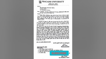 MAGADH UNIVERSITY PG EXAMINATION FORM NOTICE 2024