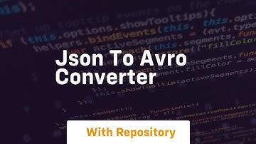Json to avro converter