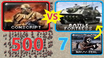 Conscripts vs Seal Battle Fortress - Same Cost - Red Alert 2