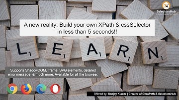 #SelectorsHub 1.0: detailed tutorial. (Old version)