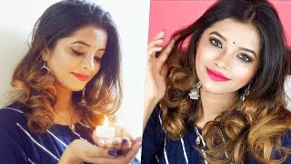 Easy Diwali Makeup For Beginners|NO Foundation & Contour| Quick Makeup screenshot 4