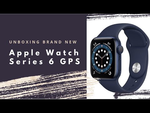 The Brand New Apple Watch Series 6 GPS, 40mm Blue Aluminum Case with Deep Navy Sport Band Unboxing