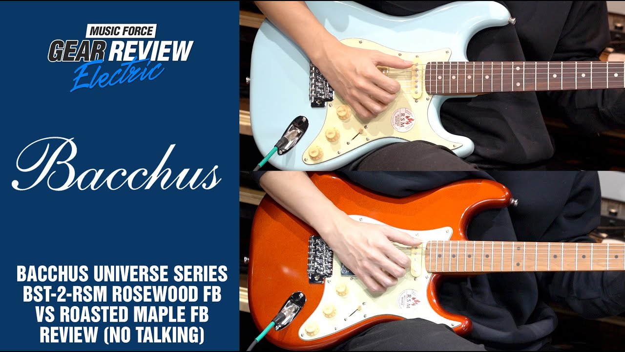 Bacchus Universe Series BST-2-RSM Rosewood FB VS Roasted Maple FB Review  (No Talking)