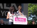 Lana Parrilla introduces  Daniela Ruah and Eric Christian Olsen at AIDS Walk New York