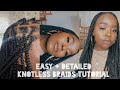 KNOTLESS BOX BRAIDS TUTORIAL DIY | HOW TO DO KNOTLESS BRAIDS ON YOURSELF EASY | BEGINNER FRIENDLY