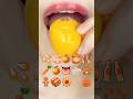 ASMR ORANGE EMOJI FOOD 주황색 이모지 먹방 (sped up)