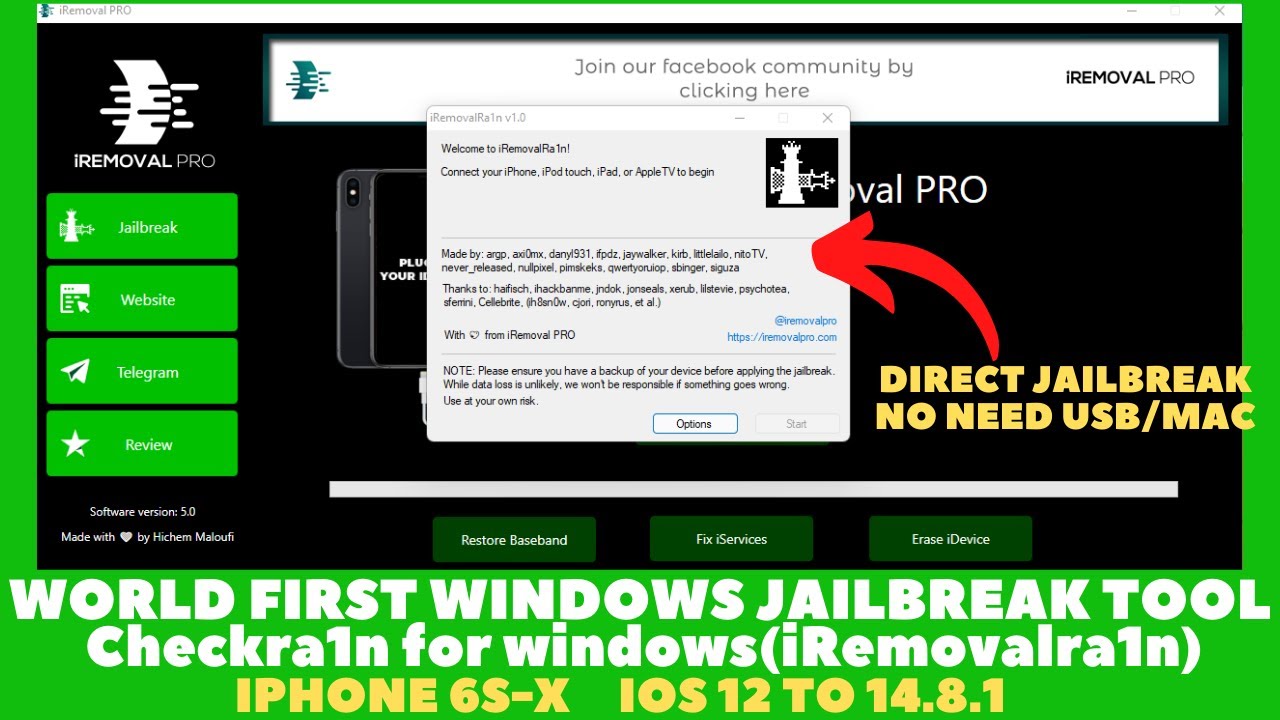 World's First Windows Jailbreak Tool iRemoval PRO iPhone/iPad