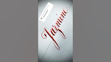 Copperplate calligraphy, tutorial: how I write your name #jazmine