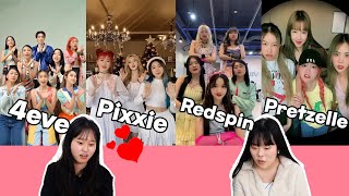 ปฏิกิริยาของชาวเกาหลีที่มีต่อแนวคิดของไอดอลหญิงไทย | (4eve,Pixxie,Redspin,Pretzelle)