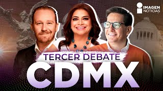 Tercer debate Chilango: Brugada, Chertorivski y Taboada cara a cara por la CDMX