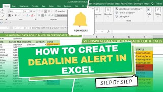 HOW TO CREATE DEADLINE ALERT EXCEL | CONDITIONAL FORMATTING IN EXCELSTEP BY STEP