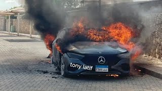 حصري لايف مع صاحب مرسيدس EQE بعد الحريق والرد على كل الشائعاتادعموا صاحب السيارة عايزين نجيب حقه