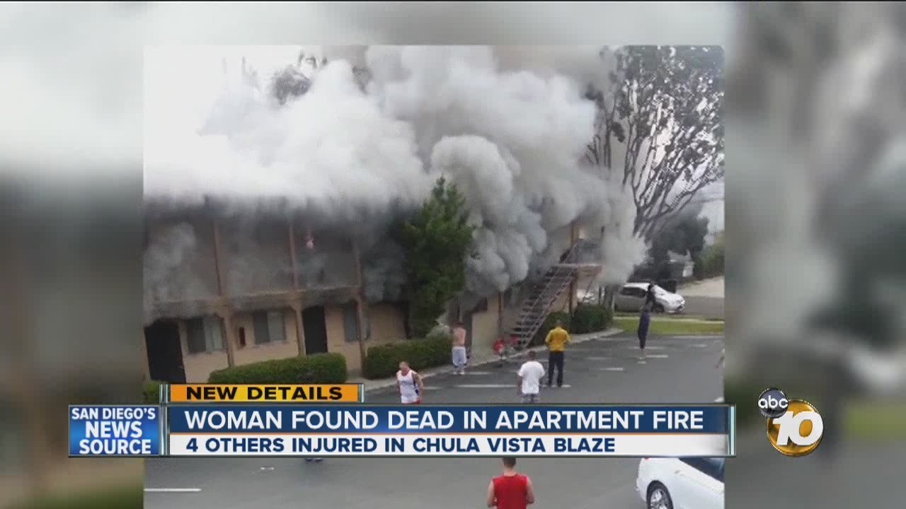 Woman killed, 4 hurt in Chula Vista apartment fire - YouTube