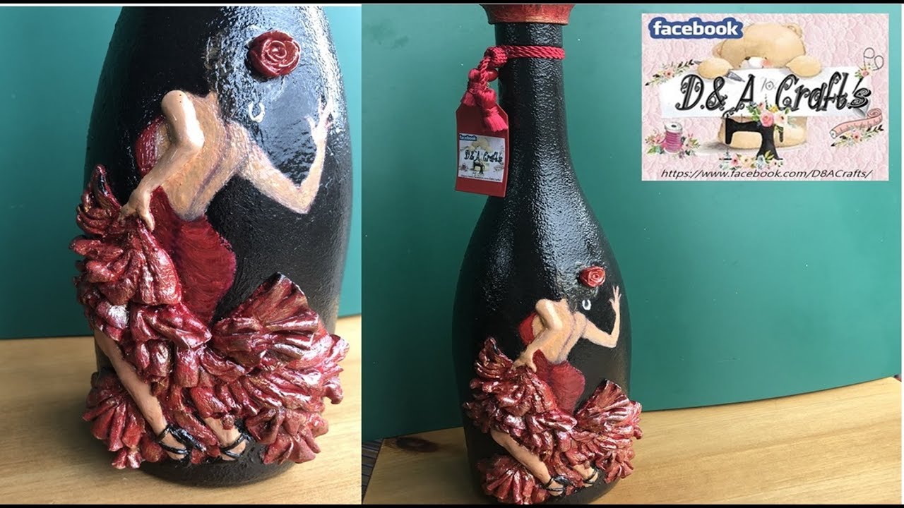 DIY: How to make Dancer decoration on a bottle TUTORIAL | D&A Crafts