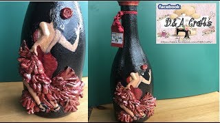 DIY: How to make Dancer decoration on a bottle TUTORIAL | D&A Crafts