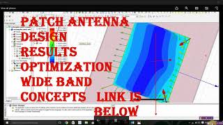 Rectangular patch antenna with coaxial feeding in hfss | design results