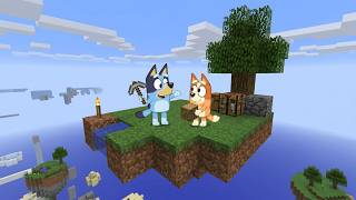 Bluey &amp; Bingo SURVIVE in SKYBLOCK Minecraft!