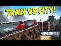 TOY TRAIN JUMPS & CRASHES INTO CITY! - Train Frontier Classic Gameplay - Toy Train Game