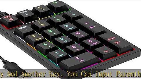 JPHTEK Number Pad, Mechanical USB Wired Numeric Keypad with RGB LED Backlit 21 Key Numpad,Mechanica