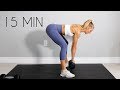 15 min toned legs  round booty workout dumbbell at home