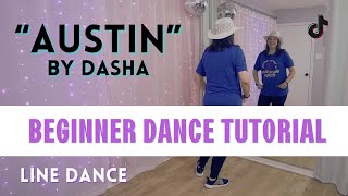 "AUSTIN" LINE DANCE 🩷 Dasha 🩷 BEGINNER DANCE TUTORIAL 🩷 Step-by Step & Back-view!