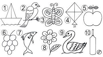 How to draw pictures using numbers, Simple Drawing Ideas for beginners