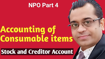 NPO - Accounting of Consumable Items