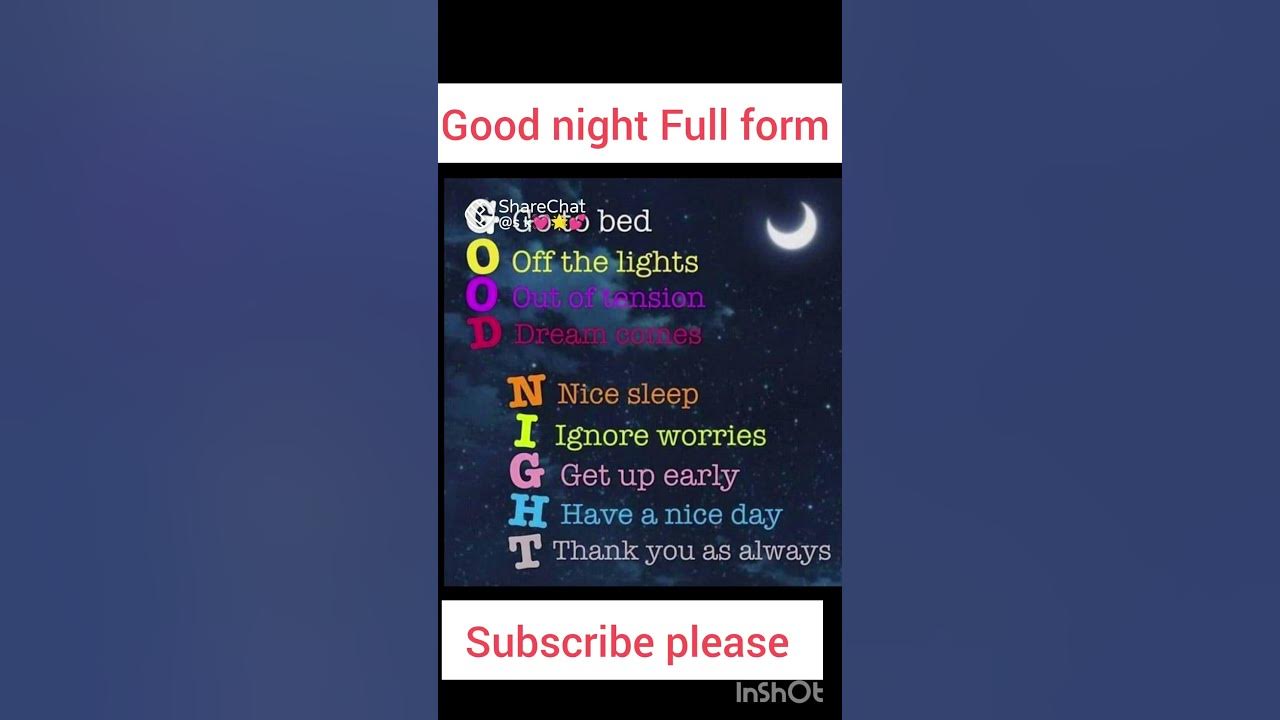 good-night-full-form-youtubeshorts-shortsvideo-viral-youtube