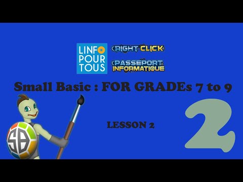 Small Basic Lesson 2 for Grades 7 to 9