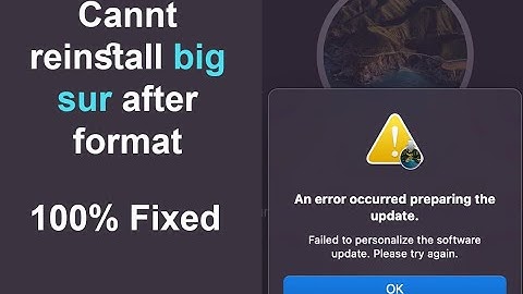 [fixed] cannot install big sur m1 2020 | An error occurred while installing the selected updates