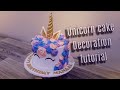 Unicorn cake decoration step by step tutorial  evas bakes