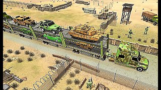 US Army Train Transporter Truck Driving Games - Level 2 screenshot 2