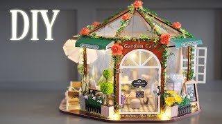 DIY Miniature Dollhouse Kit || Garden Coffee - Relaxing Satisfying Video