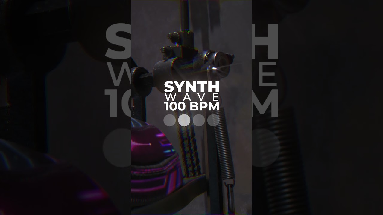 Practice Session: 100 BPM Synthwave Drum Loop 🥁 Arps, Pads & Leads #drumloops #synthwave