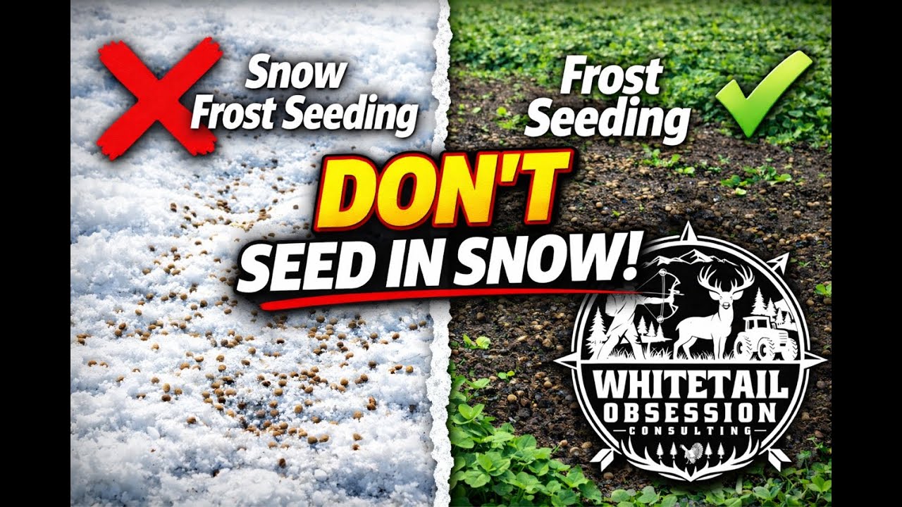 Do Not SNOW Frost Seed Clover BIG Mistake...