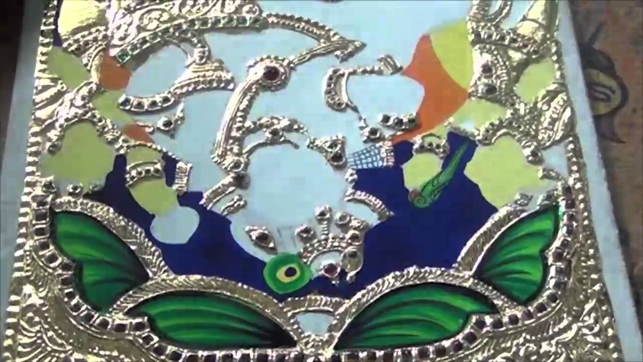 Paintings of Thanjavur - Colouring Process Part 1 #thanjavurpaintings #tanjoreart #goldfoilart