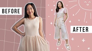 I Turned A Dress Into A Jumpsuit | Thrifted Transformations