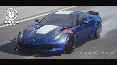 Corvette Car - Unreal Engine 5 Car Animation Cinematic Render