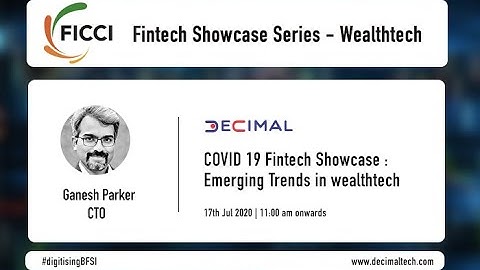 Decimal Fintech Showcase Series  – Wealthtech