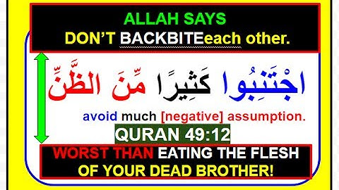SURAH 49 AL-HUJURATسورة الحجرات      12 TO 14 WITH ENGLISH TRANSLATION