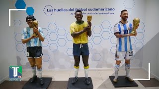 WATCH: The STATUE of Lionel Messi is EXHIBITED in the Museum of Paraguay next to Maradona and Pelé
