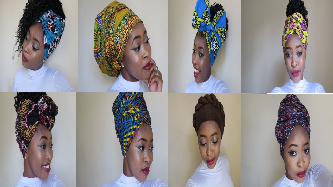 8 Quick & EASY Headwrap/Turban Styles || ANKARA STYLES - YouTube