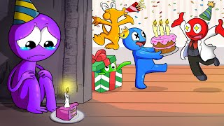 Don't Leave Purple Alone - Purple's Birthday Sad Story - Rainbow Friends Animation Cartoon