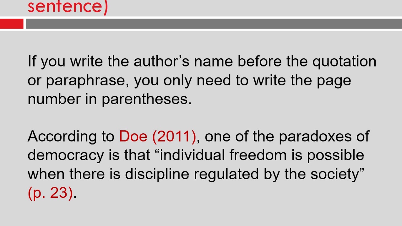 how to cite in text citation apa 6th edition