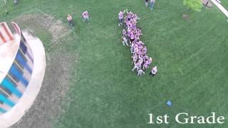 Walnut Elementary Walk in Downtown Des Moines  Drone follows! Pappajohn Sculpture Park HD