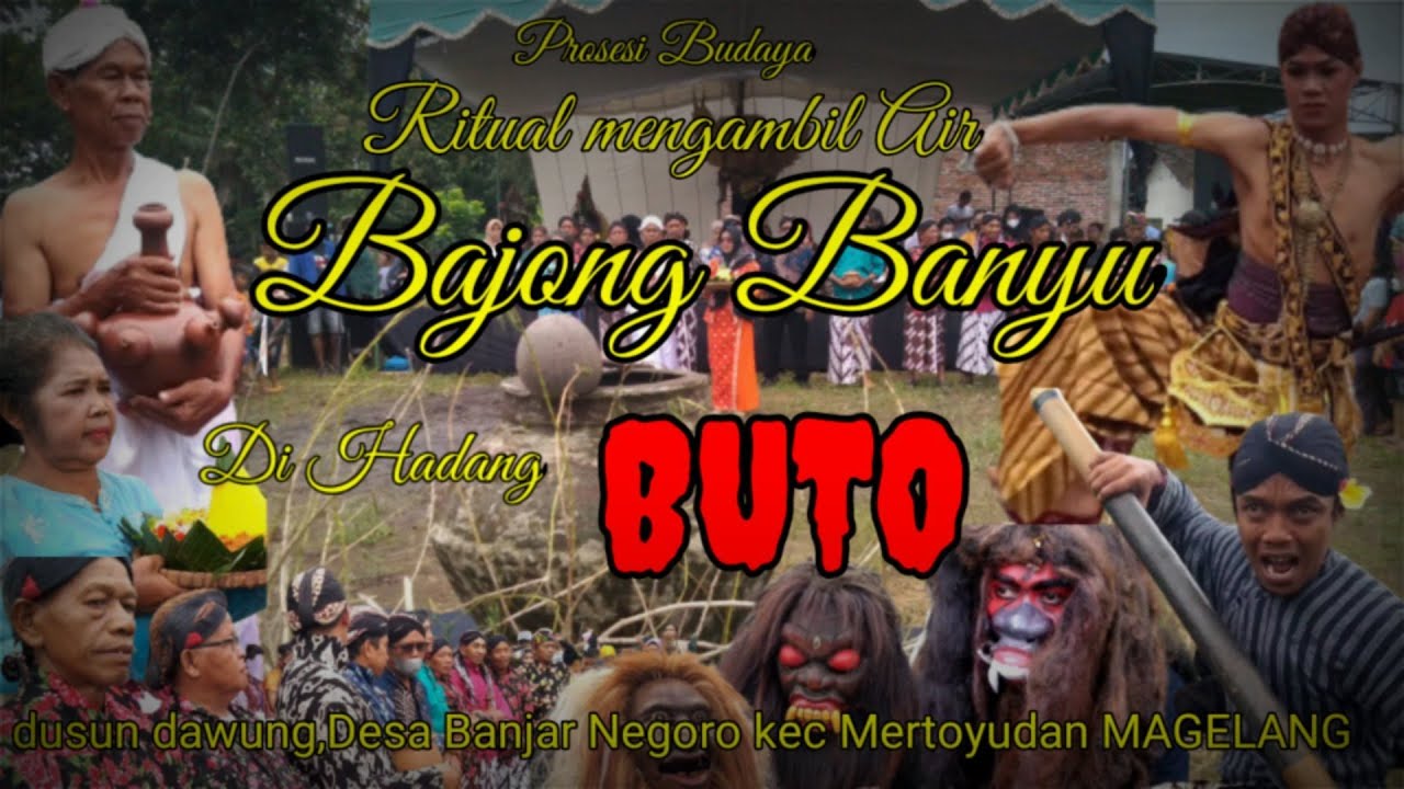 Ritual mengambil air Bajong Banyu 2022, di hadang Gendruwo. Dawung Banjar Negoro Mertoyudan
