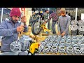 70cc metro motorcycle engine assembling process in a factory 