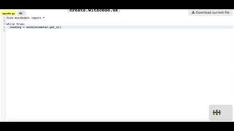 Using the accelerometer on BBC Microbit