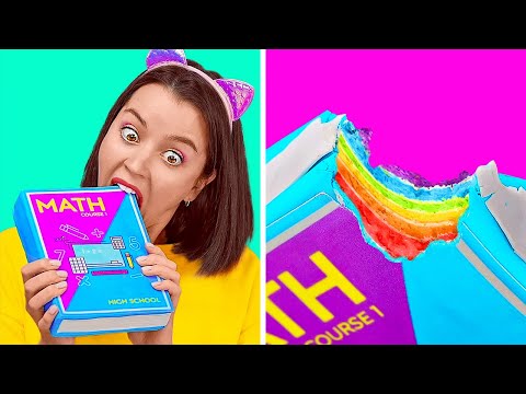 DIY Perlengkapan Sekolah yang Bisa Dimakan || Cara Gila Menyelundupkan Makanan Ke Dalam Kelas