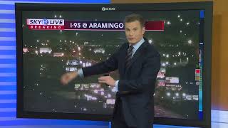 Traffic reporter advises morning commuters after partial collapse of I-95 in Philly